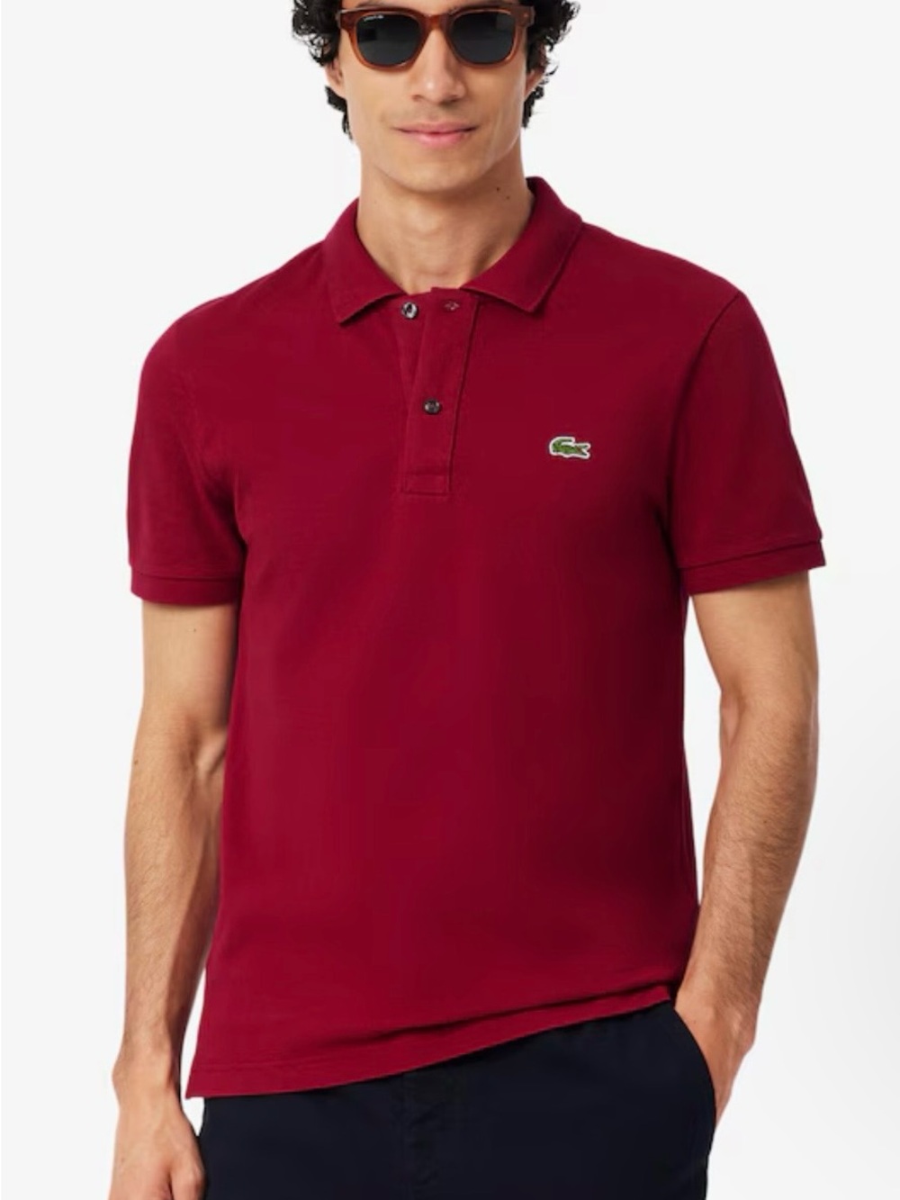 Lacoste Men's Red Piqué Polo Shirt NWOT
